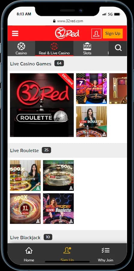 32Red Live Casino
