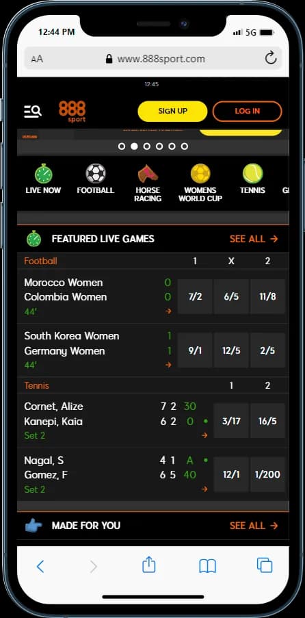 Find out on witch sports you can bet online at 888sport