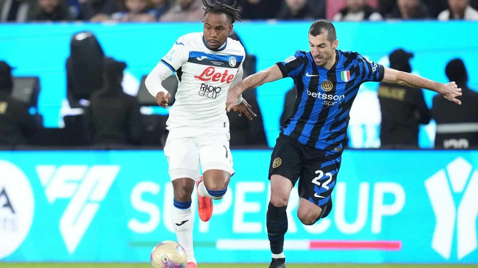 Atalanta's Ademola Lookman and Inter Milan's Henrikh Mkhitaryan