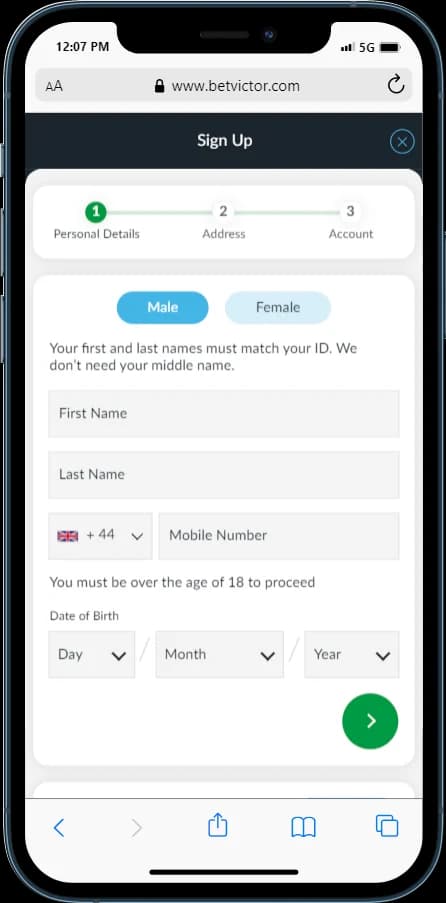 BetVictor Sign Up