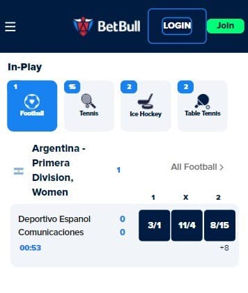You can keep track of the latest results and see BetBull live scores on your phone or tablet.