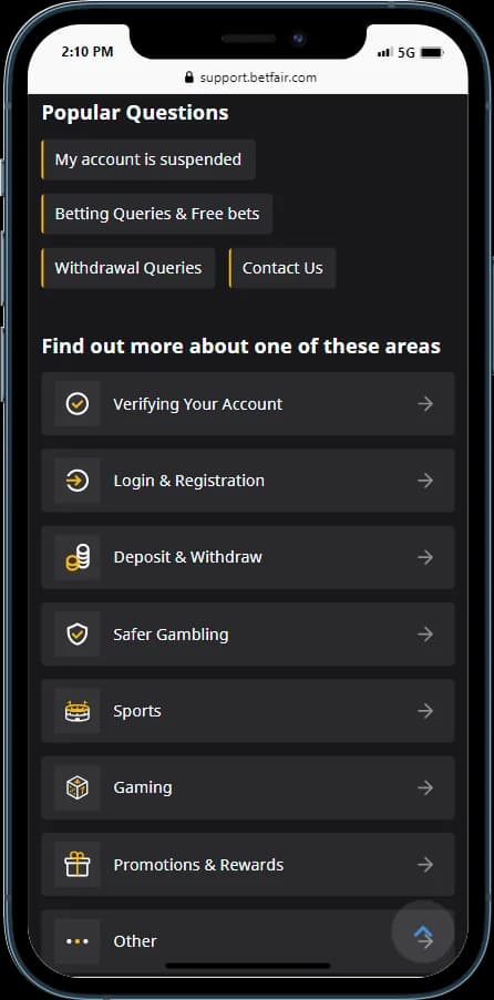 You can check Betfair Help section to find some answers to your questions