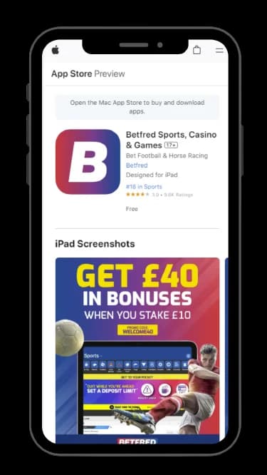 Betfred iOS app