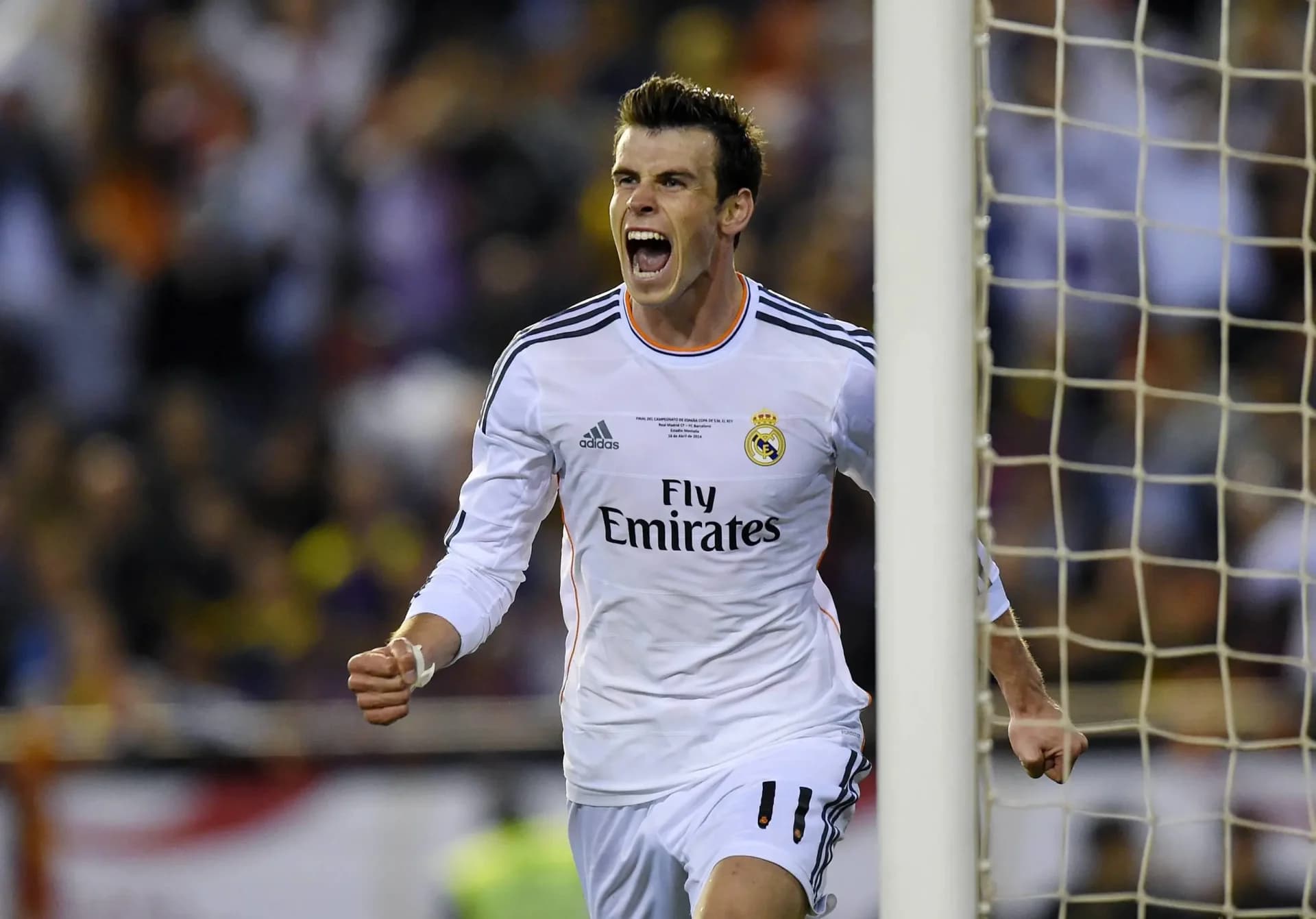 Bale scoring in the El Clasico in 2014