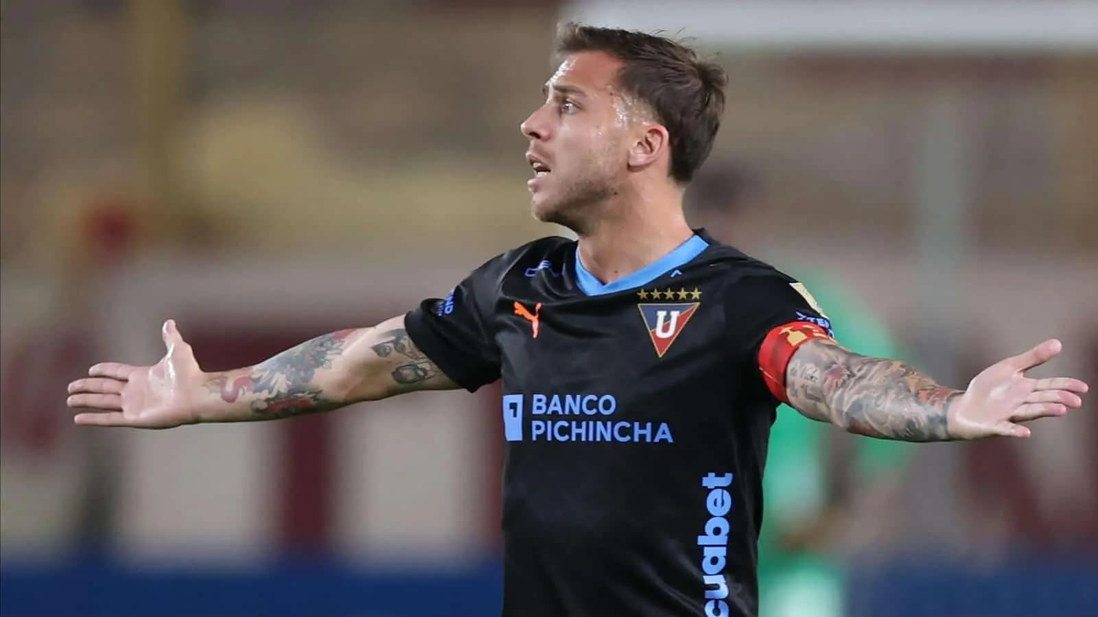 Ezequiel Piovi of LDU de Quito during the CONMEBOL Libertadores Cup