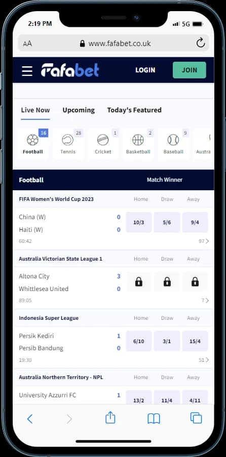 Fafabet In Play Betting