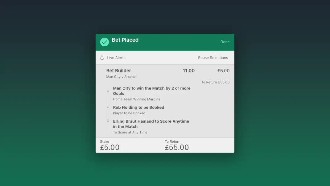 bettingexpert and bet365 - Manchester City vs Arsenal