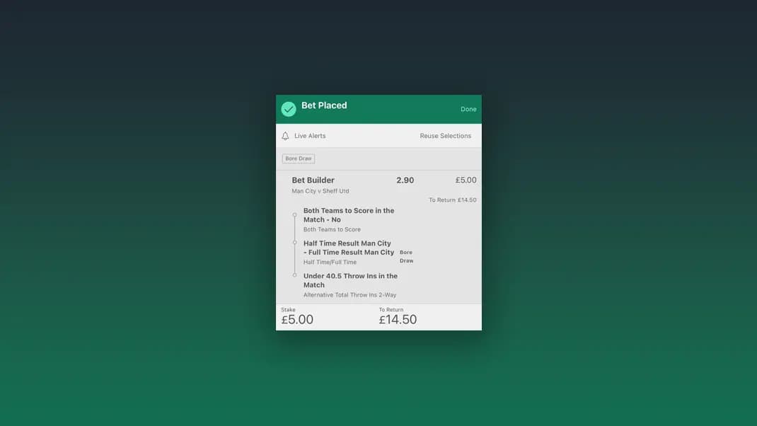 bettingexpert - bet365 - Manchester City vs Sheffield United