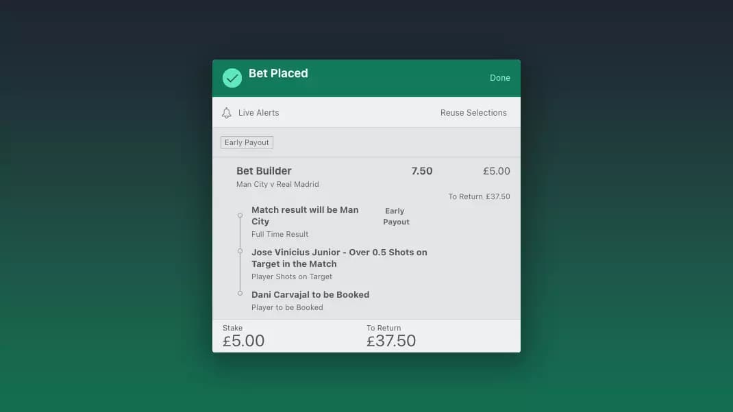 bettingexpert - bet365 - Man City vs Real Madrid BB