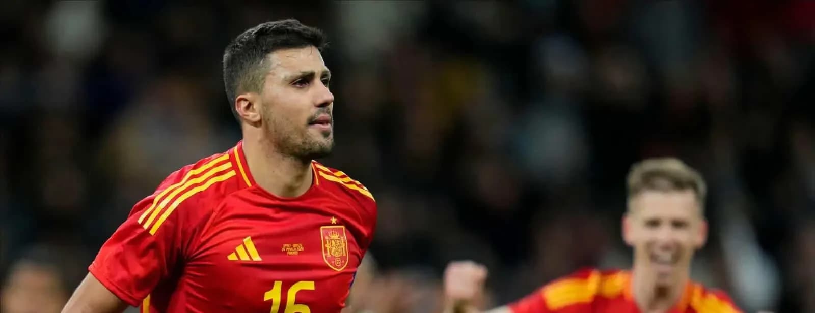 Euro 2024 Most Assists Prediction`. Rodri Hernandez of Spain during the friendly match between national teams of Spain and Brazil