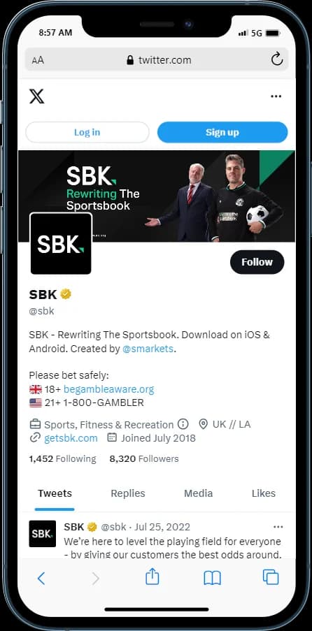 Contact SBK via Twitter