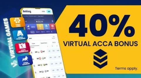 BetKing Casino Offer - 40% Virtual League Accumulator Bonus