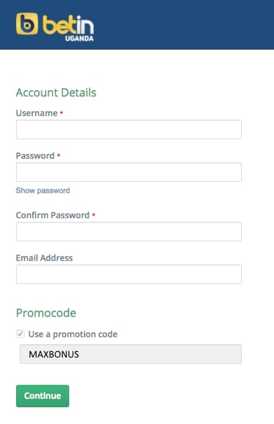 Betin Uganda Bonus Code
