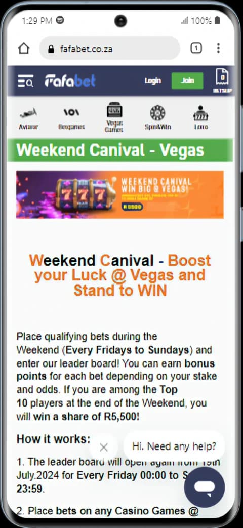 Weekend Carnival Offer at Fafabet Casino