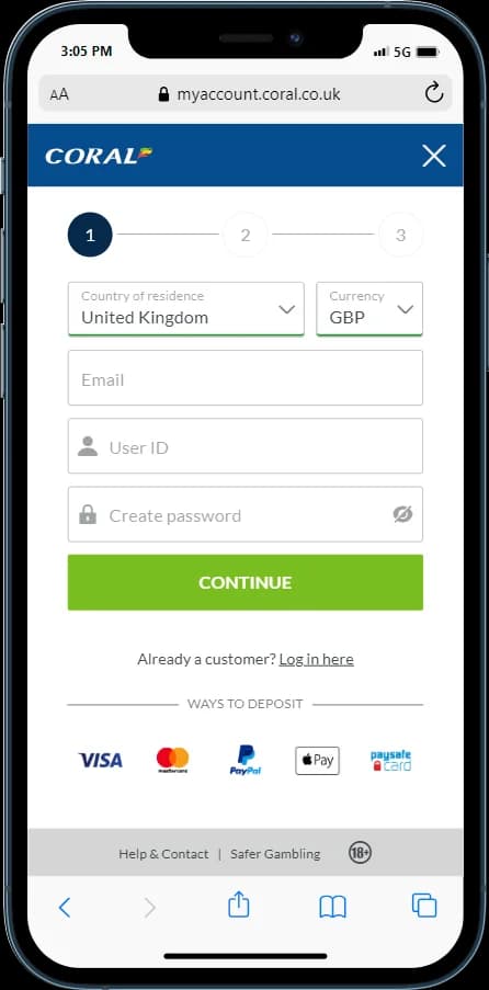Sign up with Coral and create a Coral account