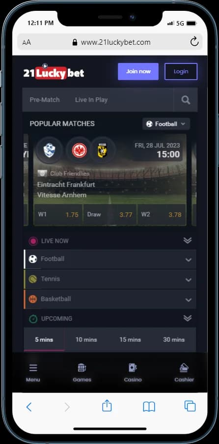 21LuckyBet In play Betting