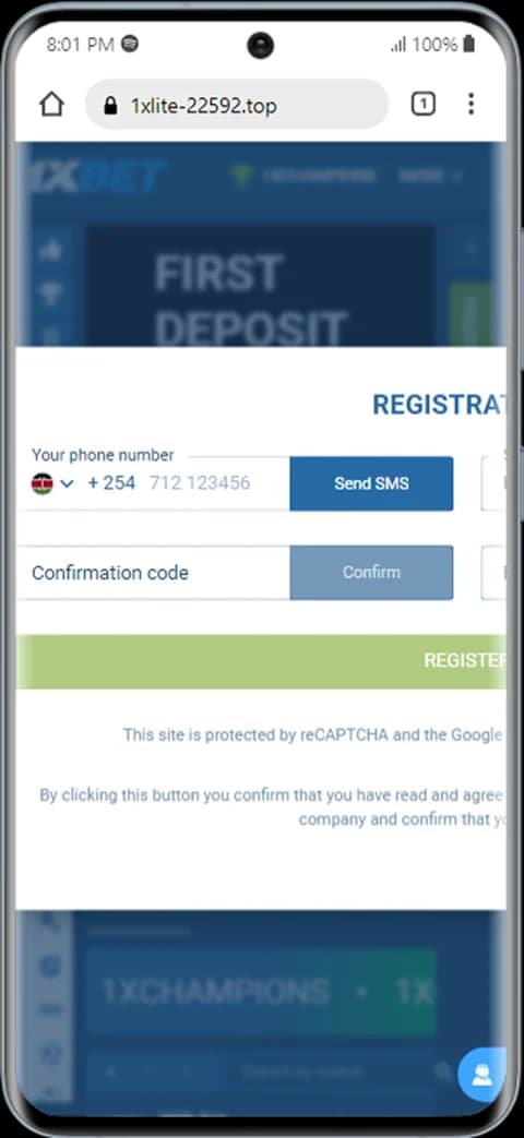 How to register 1xbet casino
